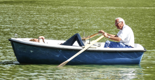 Old Couple in a Boat