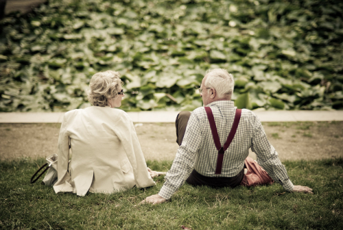 Old Couple Sat Down